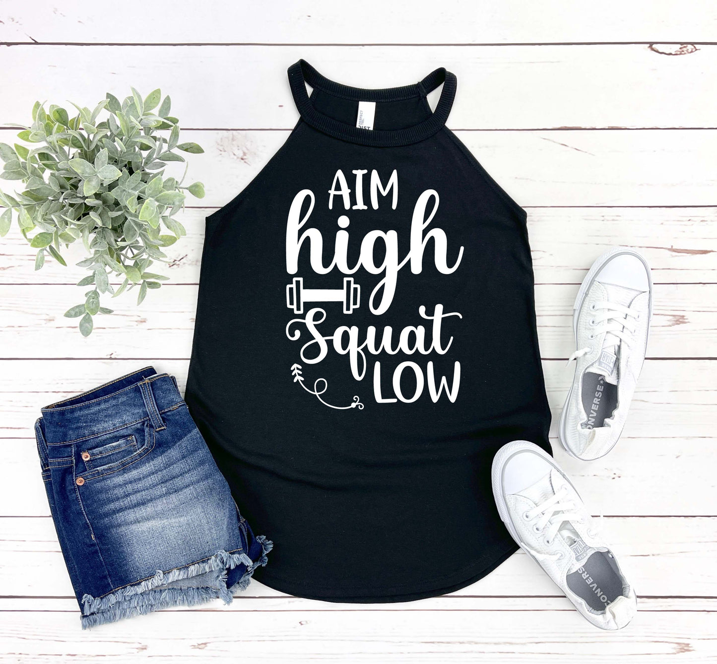 Aim High Squat Low Rocker Tank