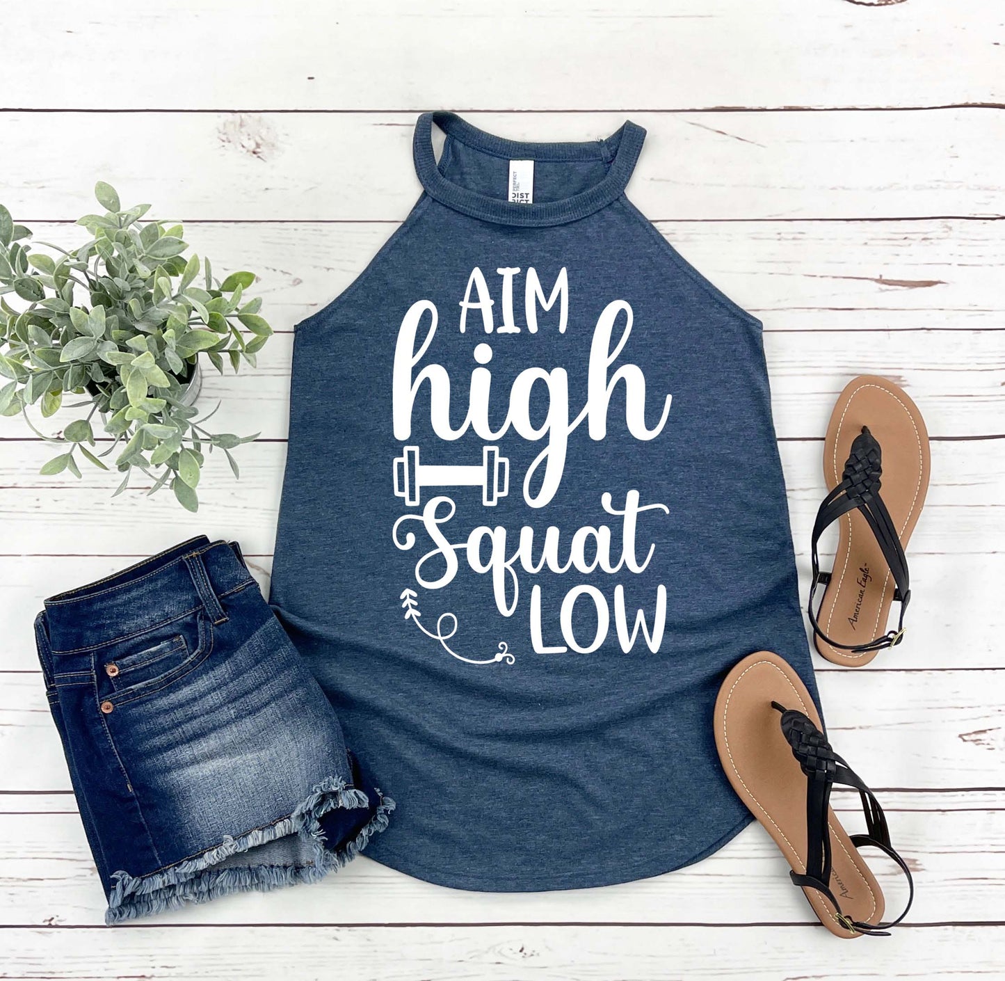 Aim High Squat Low Rocker Tank