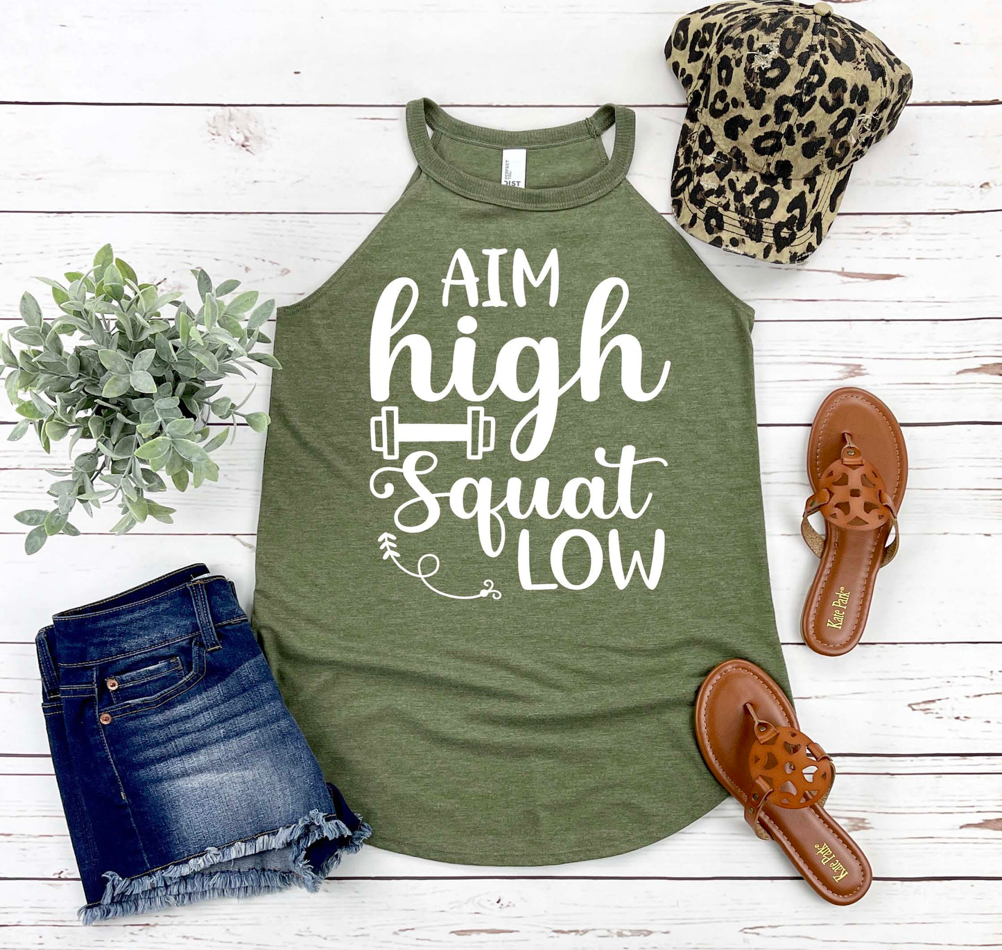 Aim High Squat Low Rocker Tank