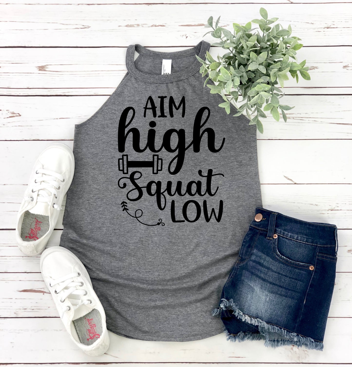 Aim High Squat Low Rocker Tank