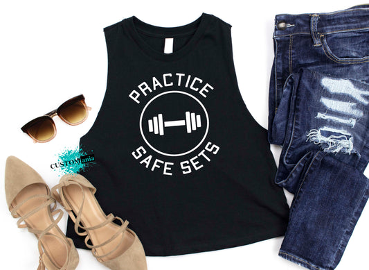 Workout Crop Tank- Practice Safe Sets